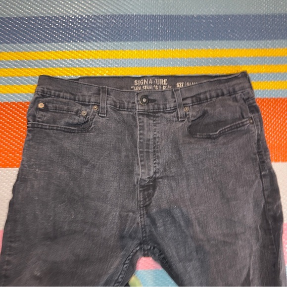 Signature by Levi Strauss S37 Black Slim Jeans Men’s Size 36 x 30 - Picture 3 of 6